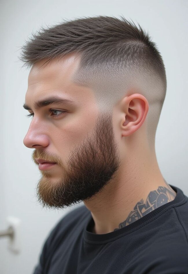 Burst fade buzz cut reference